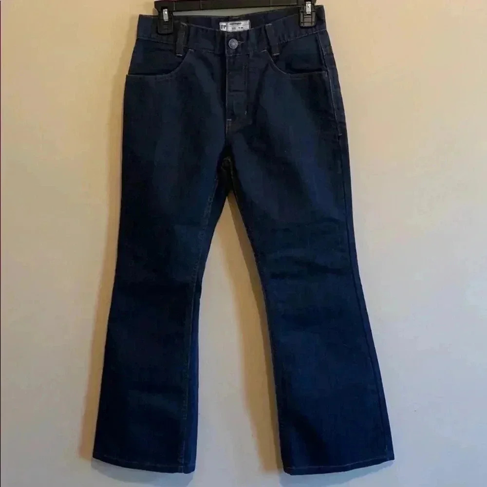 Free People women’s wide leg jeans.